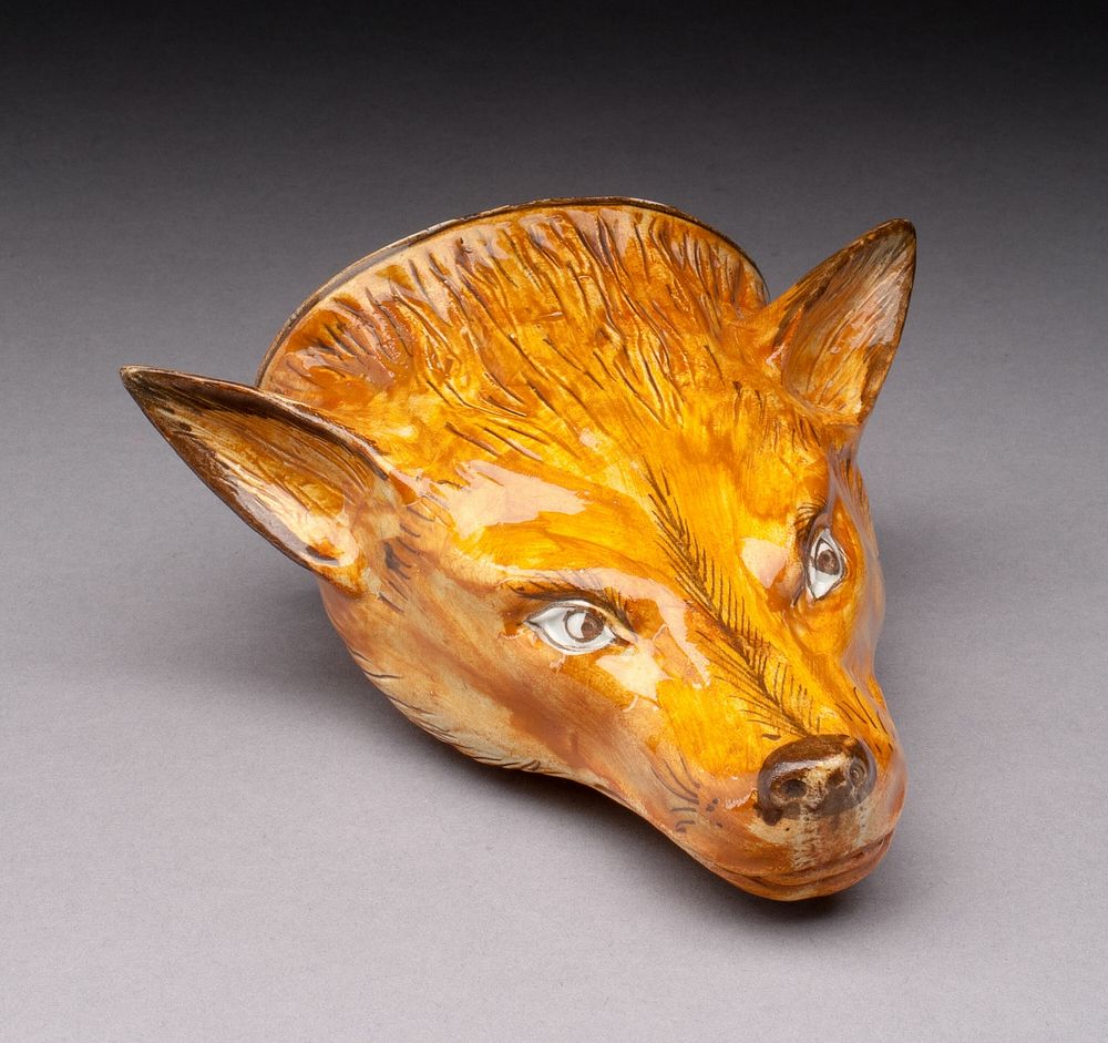 Rhyton Cup in the form of a Fox by Staffordshire Potteries
