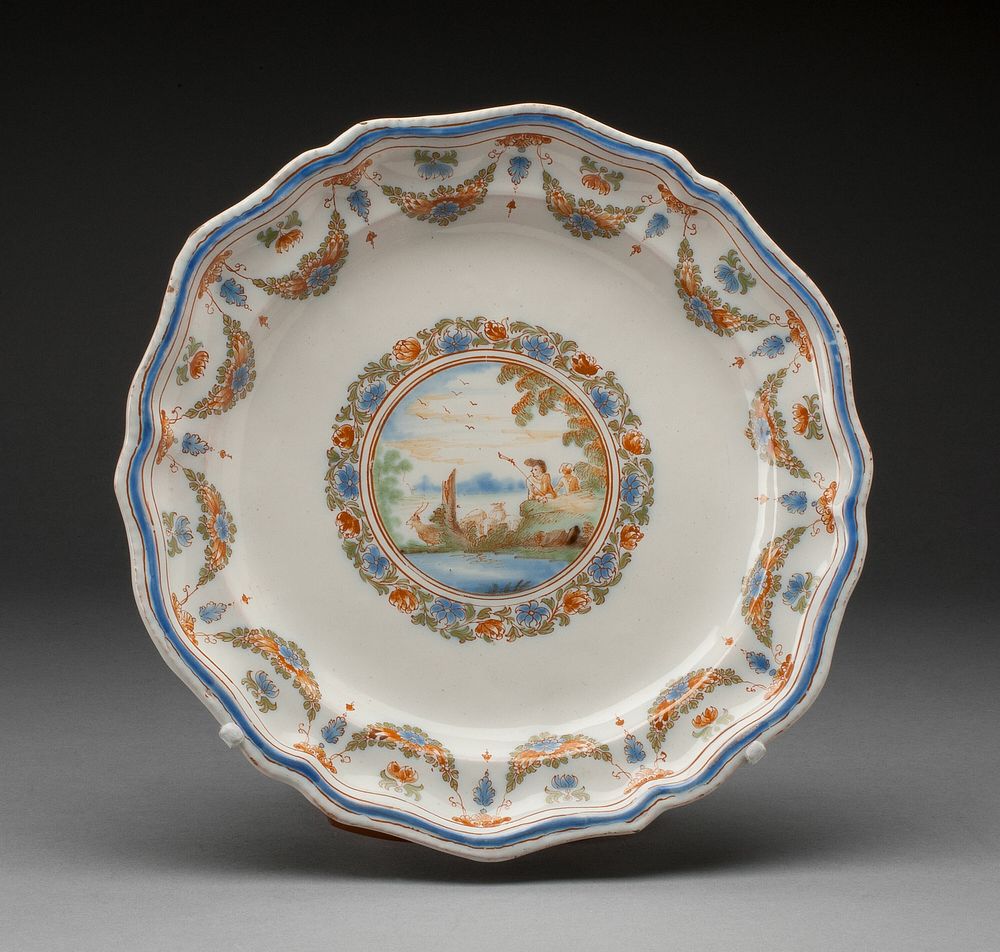 Plate by Moustiers Potteries (Manufacturer)
