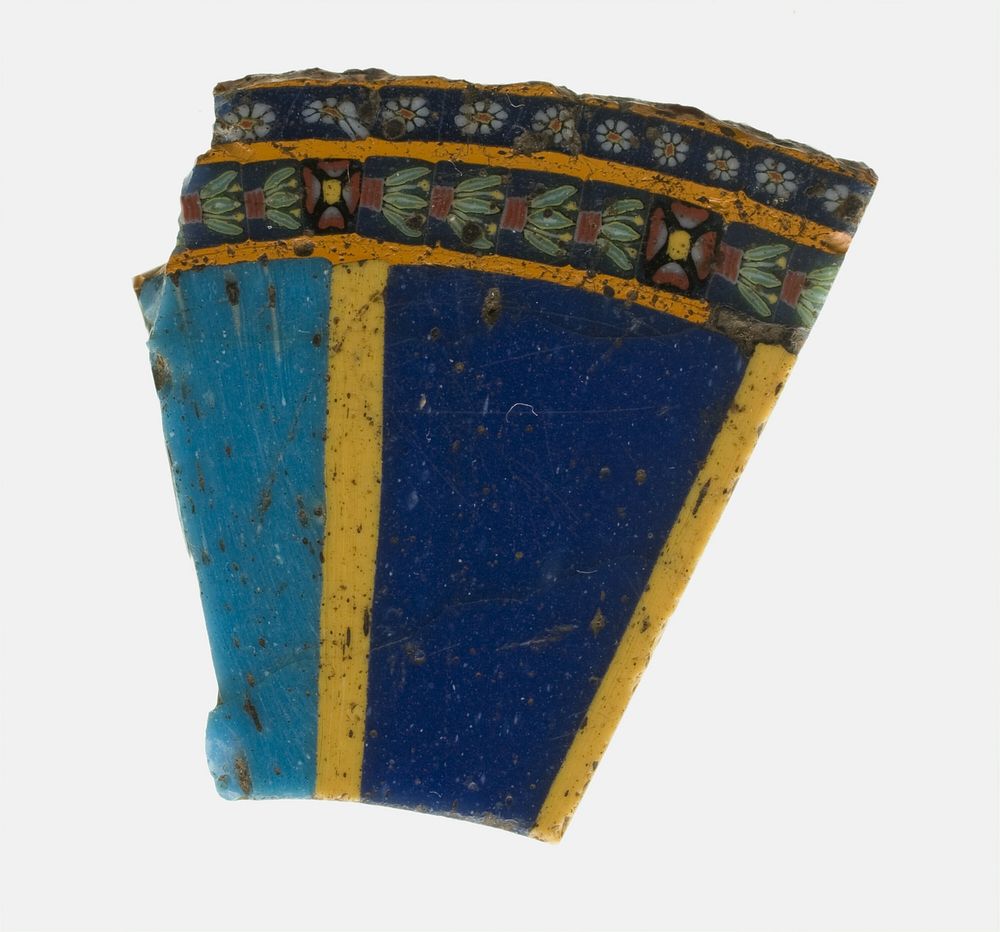 Fragment of an Inlay (Perhaps Part of a Collar) by Ancient Egyptian