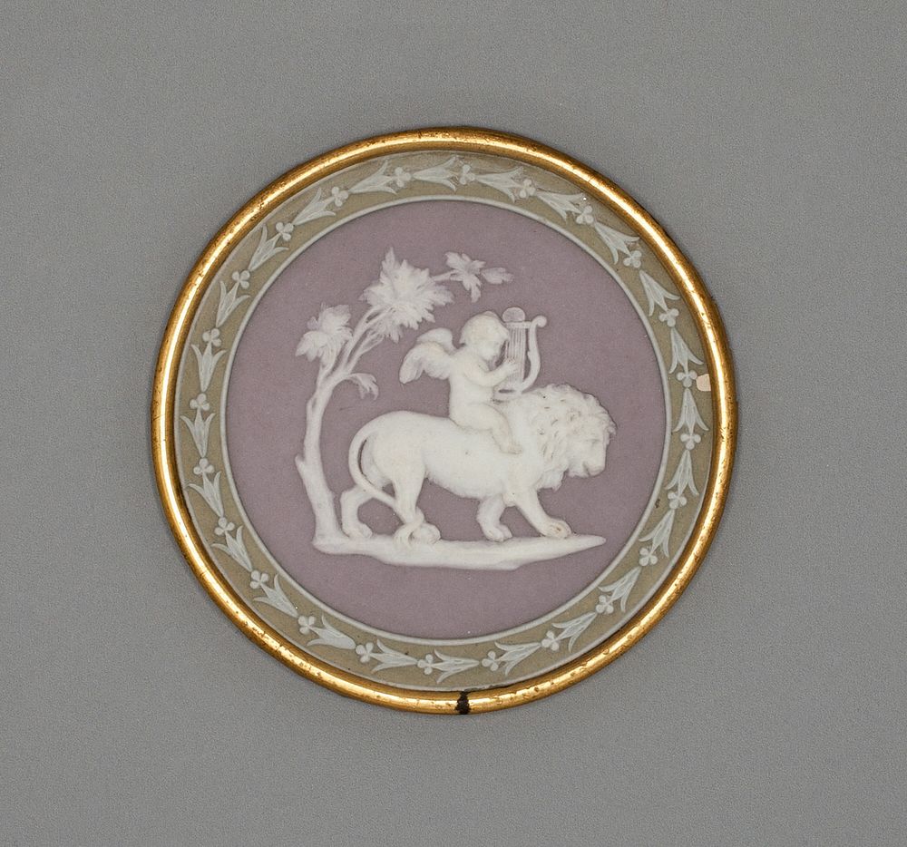 Plaque with Cupid and Lion by Wedgwood Manufactory (Manufacturer)