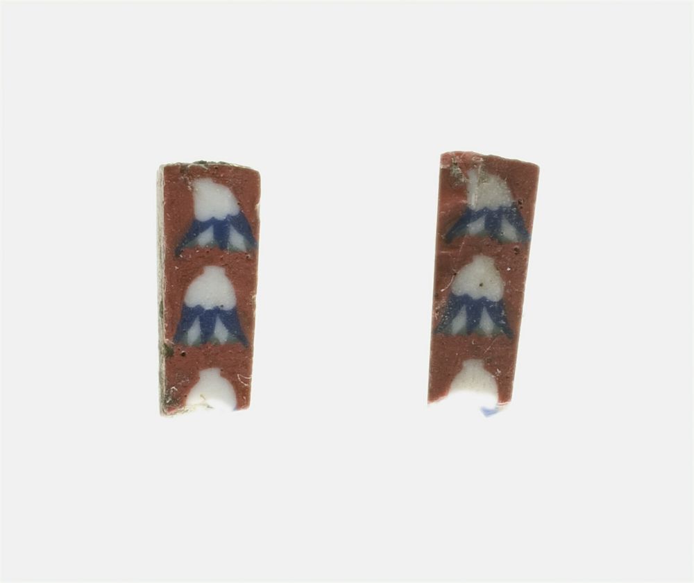 Fragments of Inlays Depicting Lotus Buds (?) by Ancient Roman