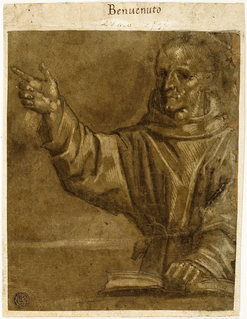 Saint Bernardino of Siena Preaching from an Open Book by Unknown Sienese