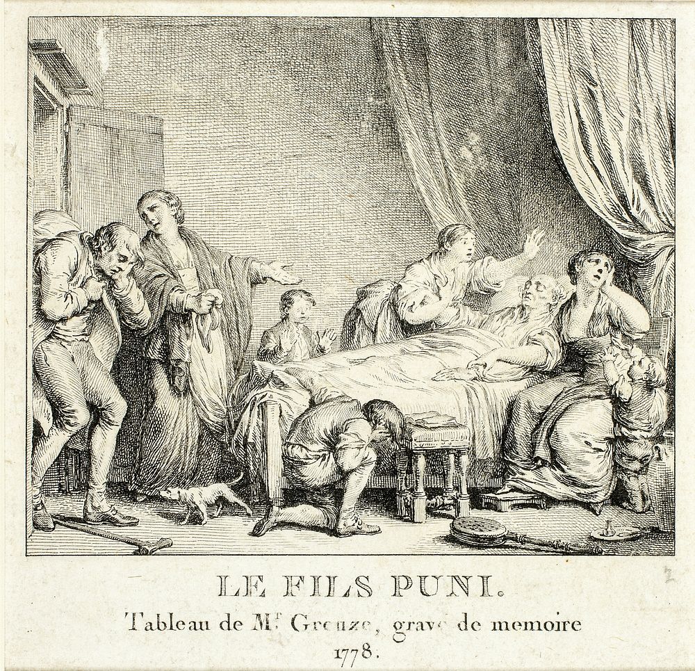 The Punished Son by Jean Michel Moreau, the Younger