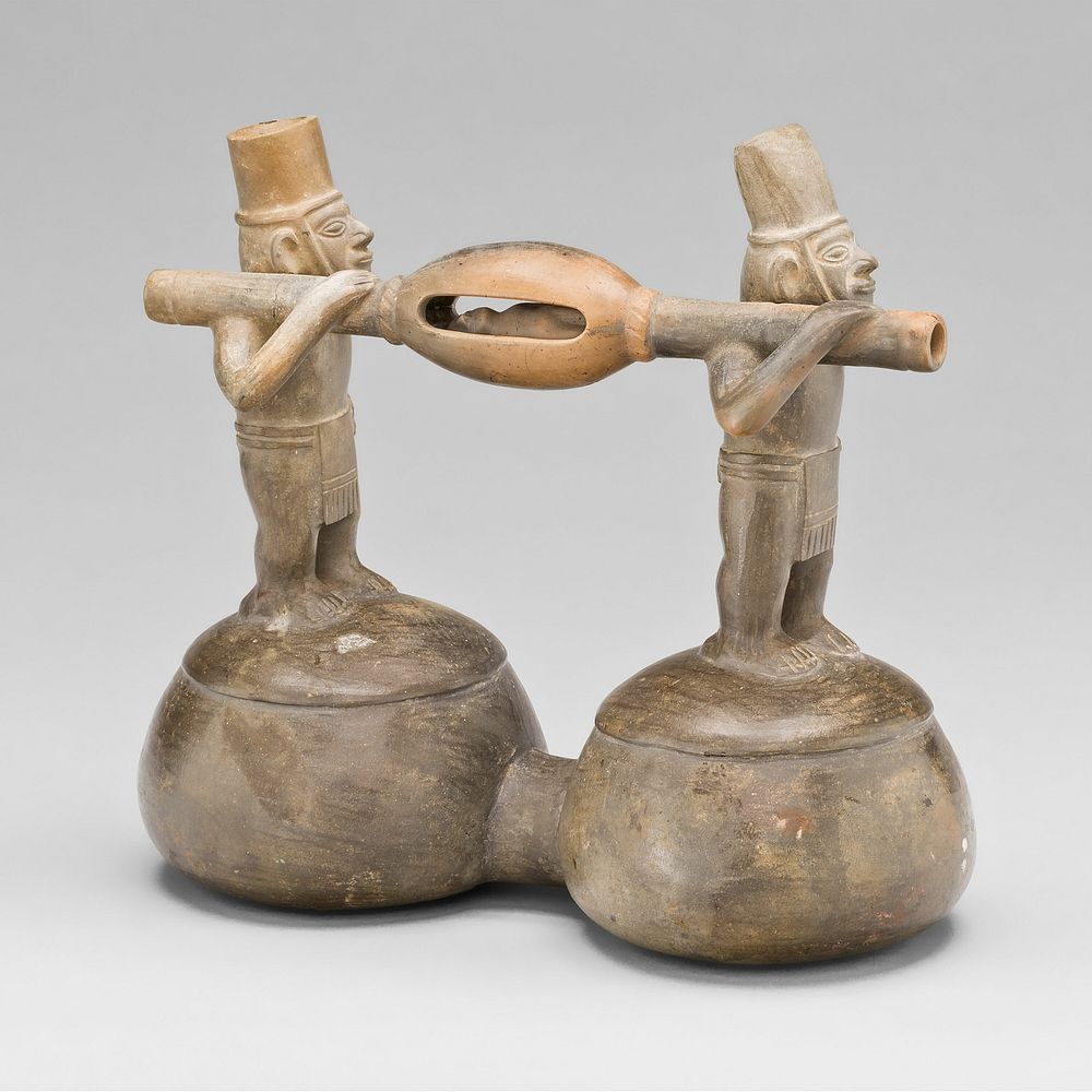 Double Vessel Representing a Funeral Procession by Chimú-Inca