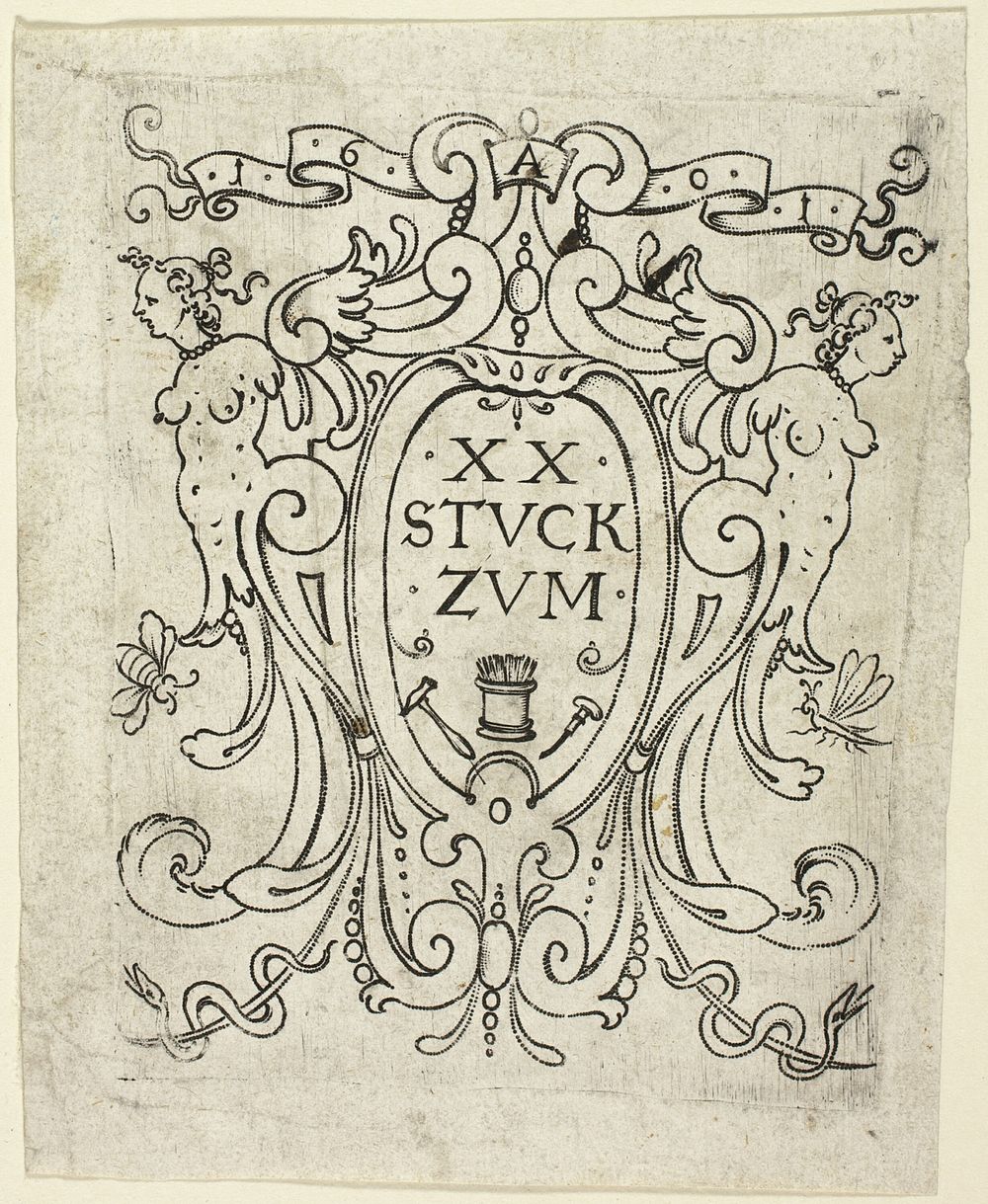 Title page, from XX Stuck zum (ornamental designs for goblets and beakers) by Master A.P.