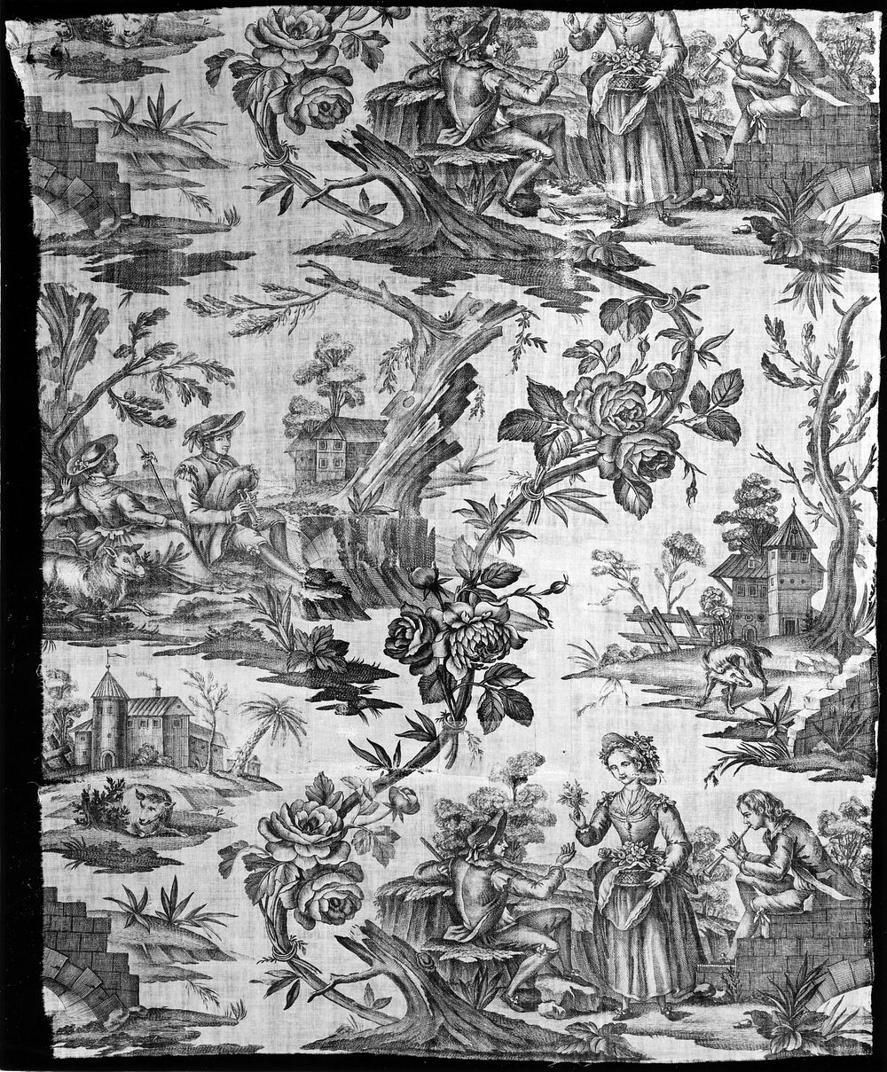 Panel (Furnishing Fabric) by Oberkampf Manufactory (Manufacturer)