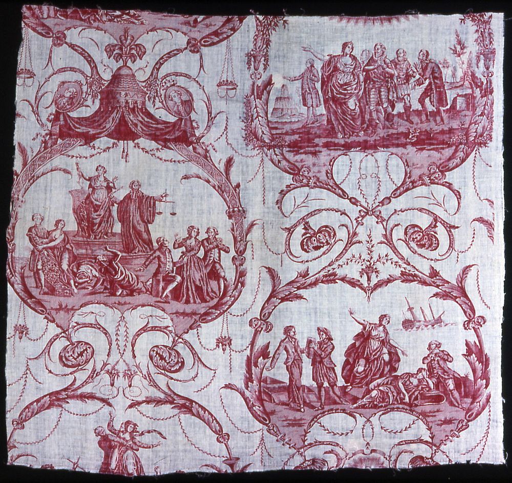 Triomphe de Voltaire (Triumph of Voltaire) (Furnishing Fabric) by Petitpierre et Cie. (Manufacturer)