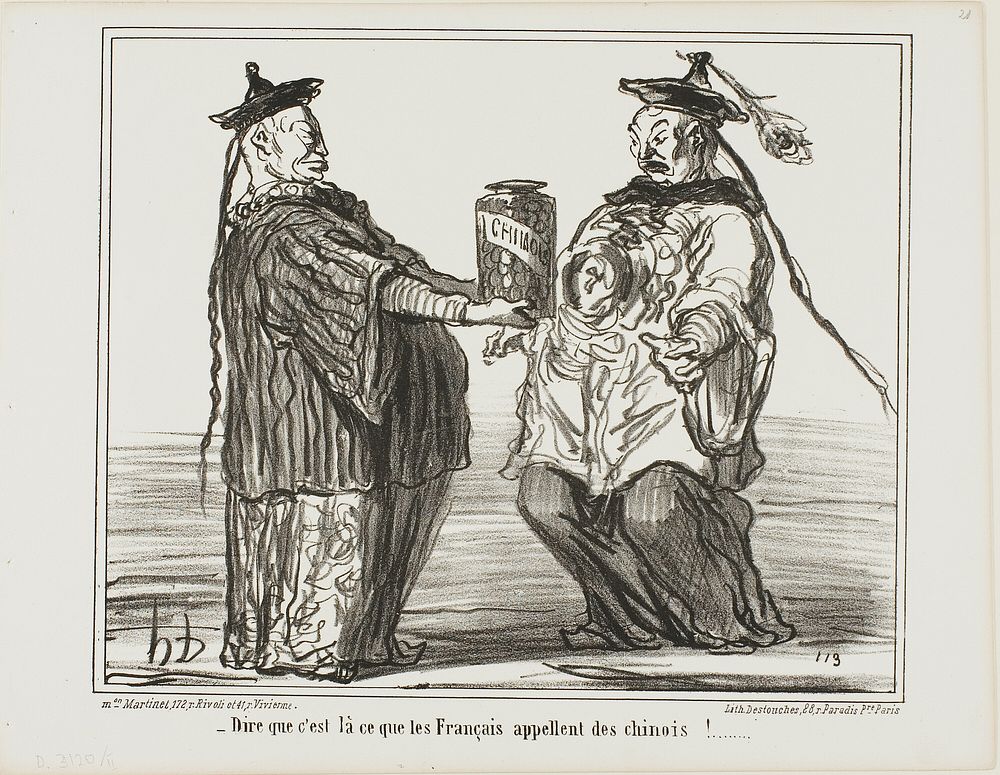 Strange.. this is what the French call "Chinois,” plate 21 from En Chine by Honoré-Victorin Daumier