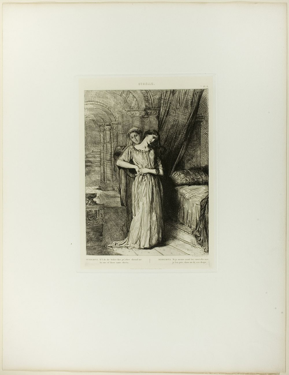 If I Do Die Before Thee, plate eight from Othello by Théodore Chassériau