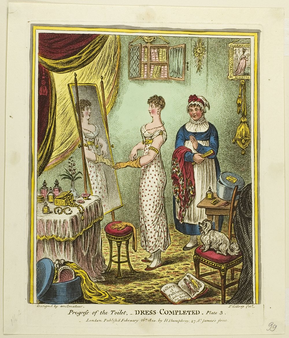 Dress Completed, plate three of Progress of the Toilet by James Gillray