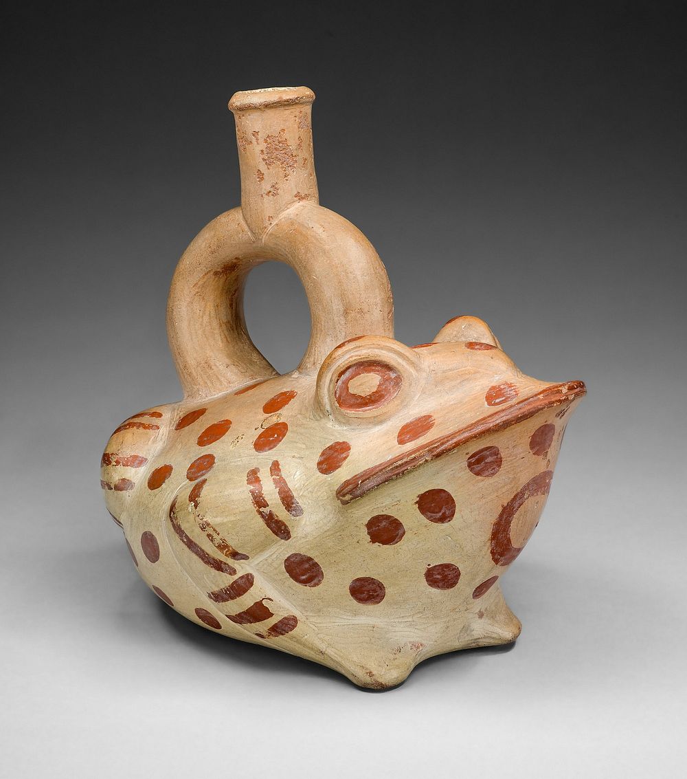 Vessel Depicting a Spotted Frog by Moche