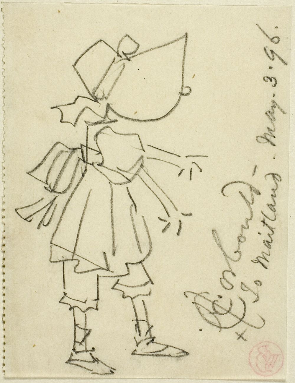 Girl in Bonnet by Edward Henry Corbould