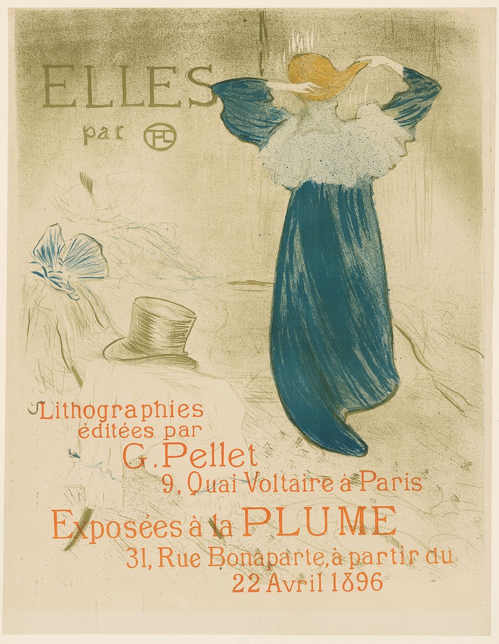 Poster for Elles by Henri de Toulouse-Lautrec