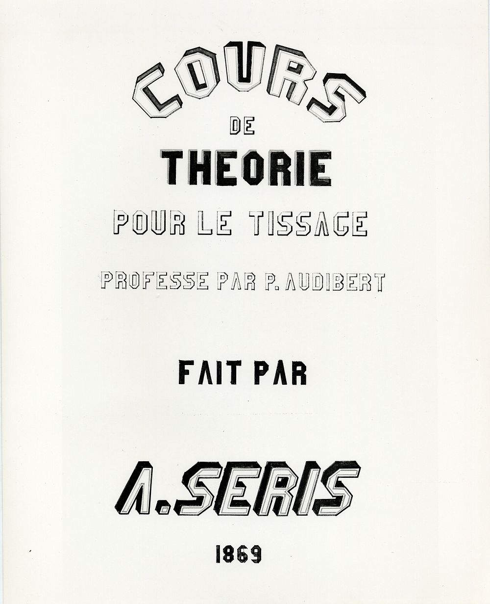 Cours de Théorie pour la Tissage by P. Audibert (Author)