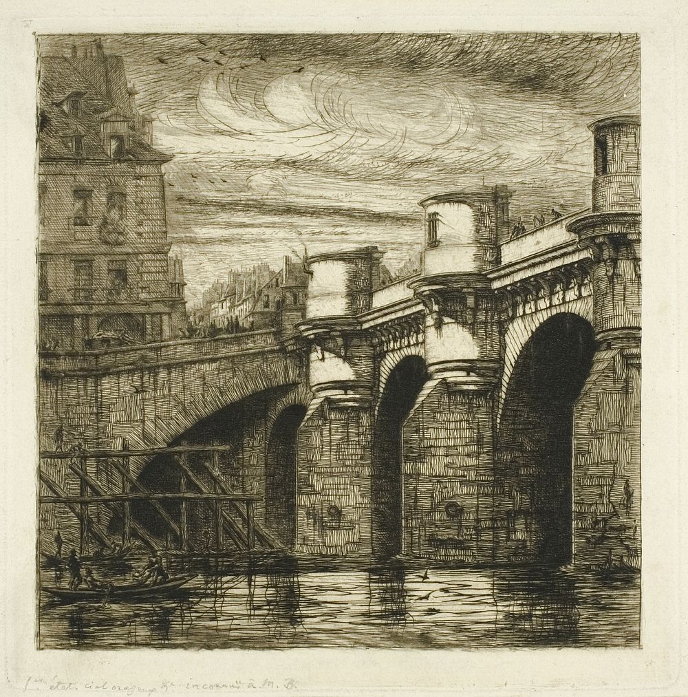 Pont-Neuf, Paris by Charles Meryon