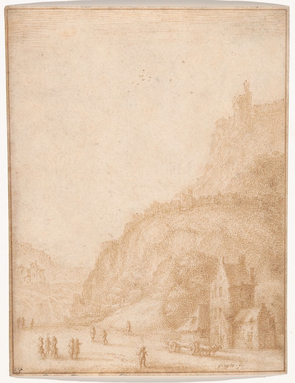 Landscape with Figures and Horses in the Foreground by Gillis Neyts