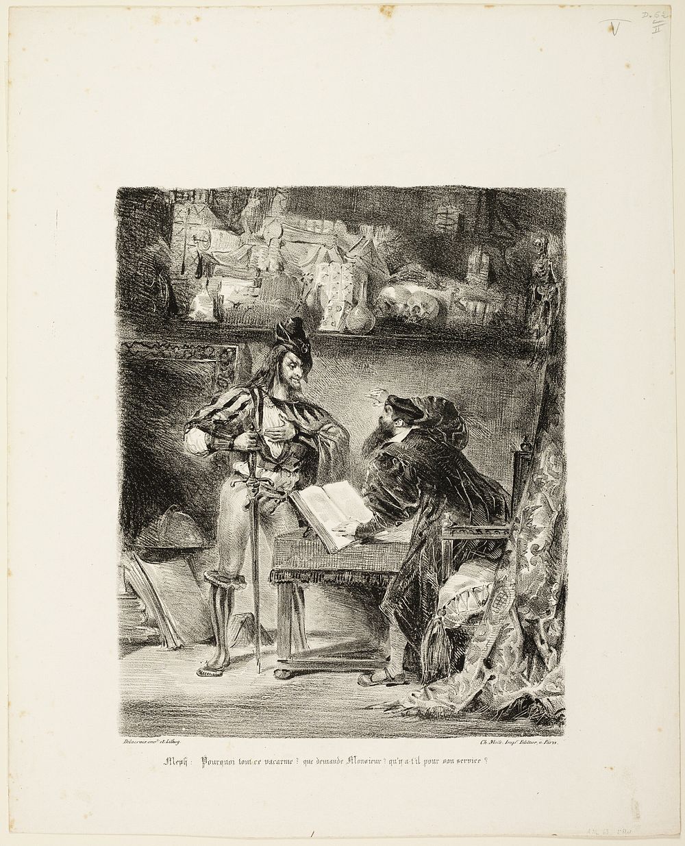 Mephistopheles Appearing to Faust by Eugène Delacroix