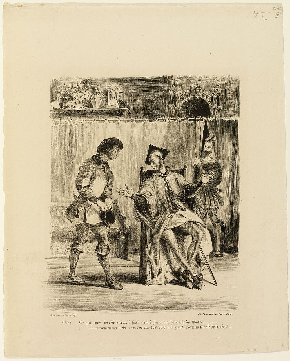Mephistopheles Receiving the Student by Eugène Delacroix