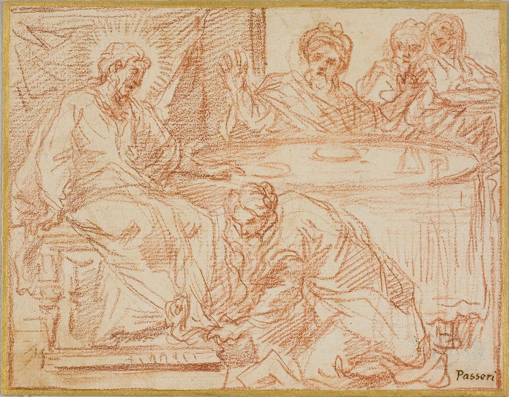Magdalene Washing Christ's Feet by Giuseppe Passeri