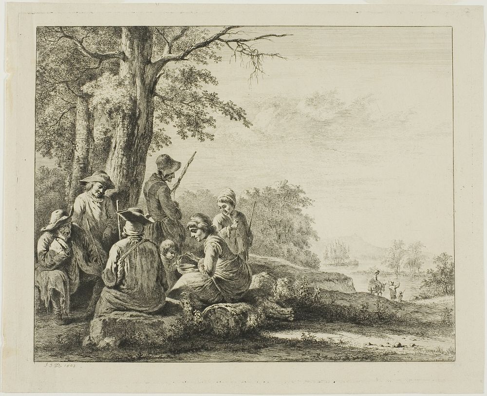 Family Scene in Landscape by Jean Jacques de Boissieu