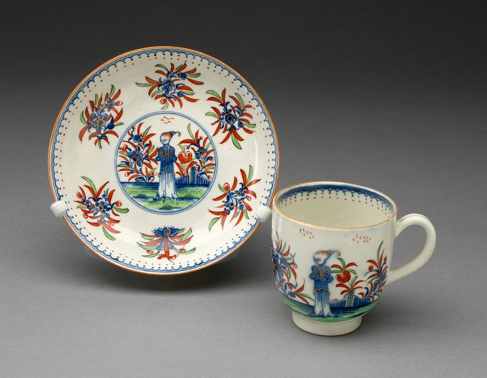 Teacup and Saucer by Worcester Porcelain Factory (Manufacturer)