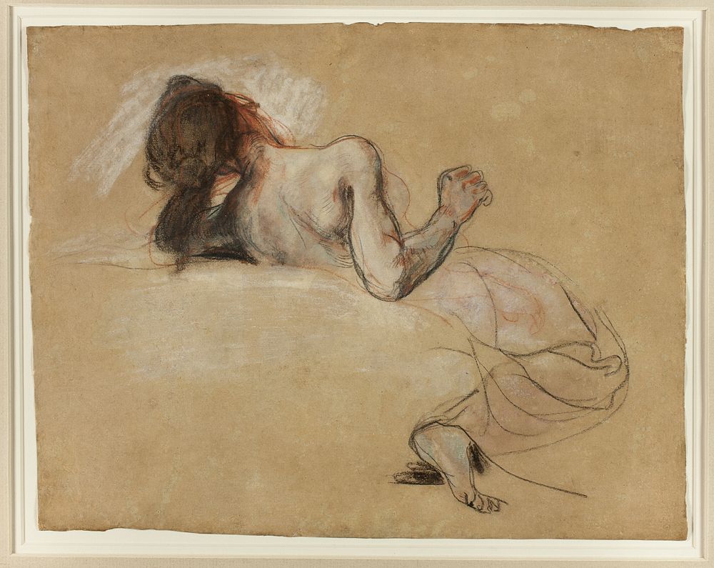 Crouching Woman by Eugène Delacroix
