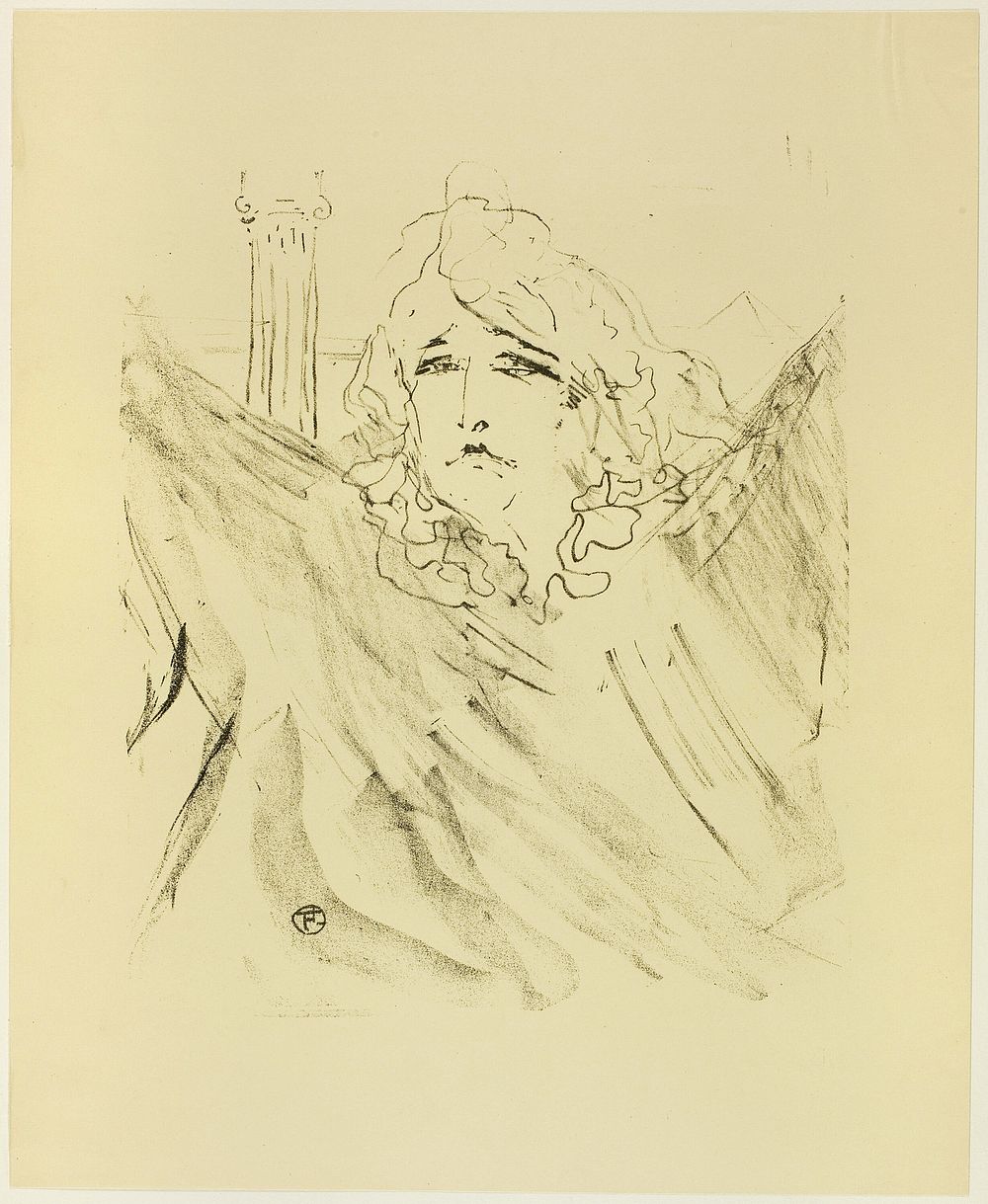 Sarah Bernhardt, from Treize Lithographies by Henri de Toulouse-Lautrec