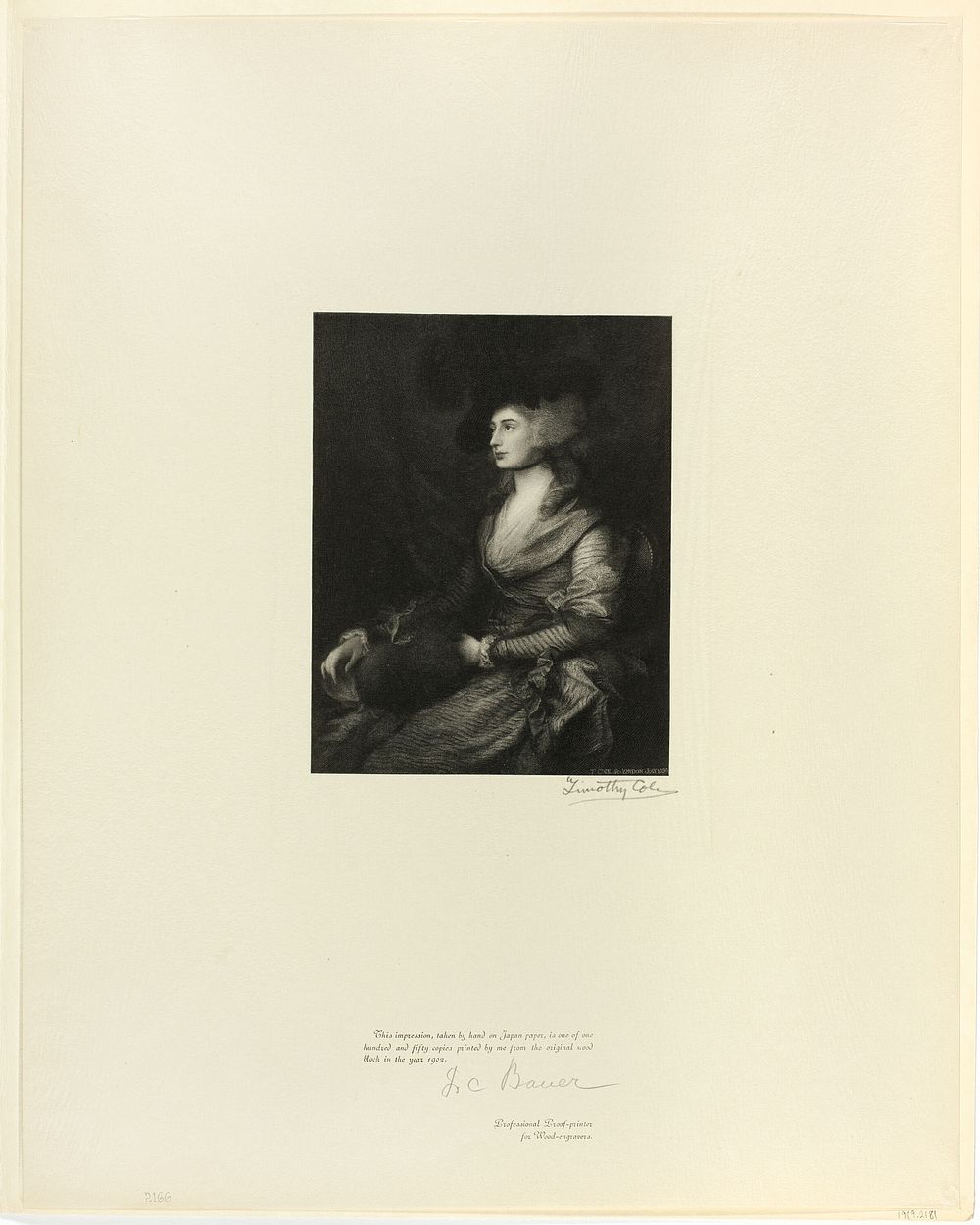 Portrait of Mrs. Siddons, from Old English Masters by Timothy Cole