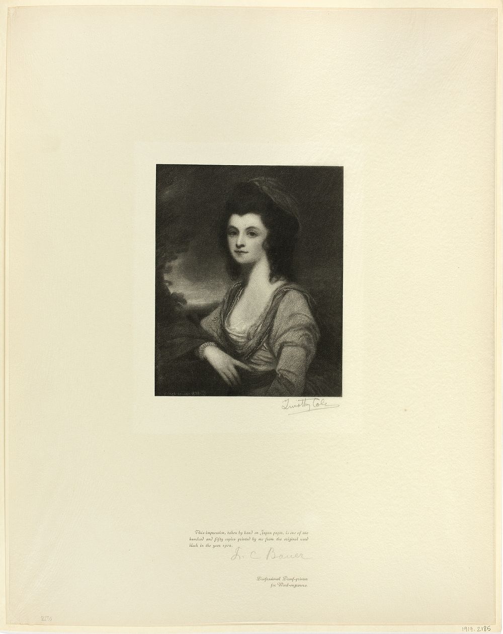 Portrait of Mrs. Davies, from Old English Masters by Timothy Cole