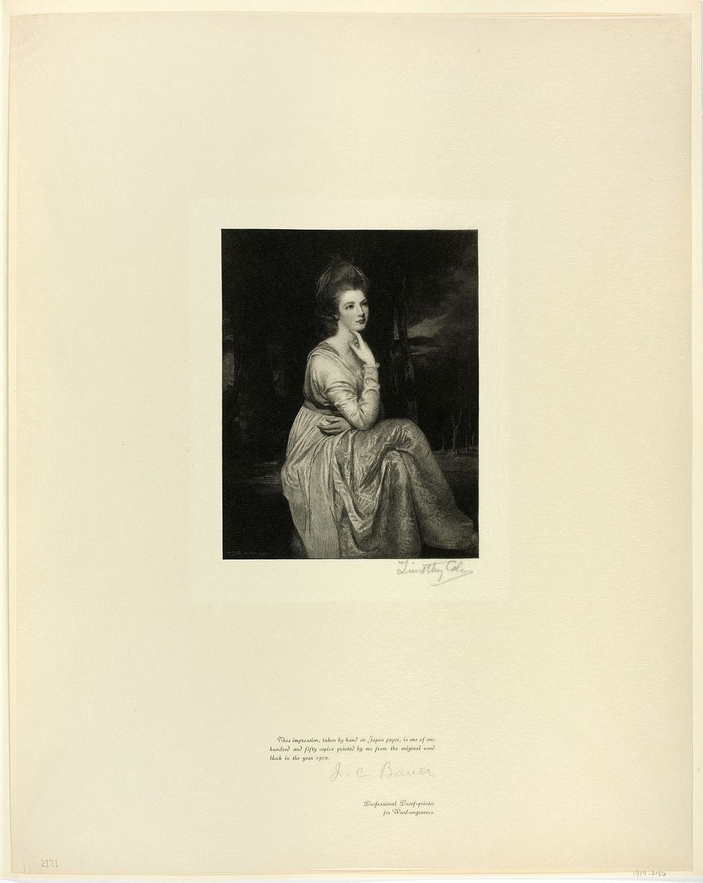 Lady Derby, from Old English Masters by Timothy Cole
