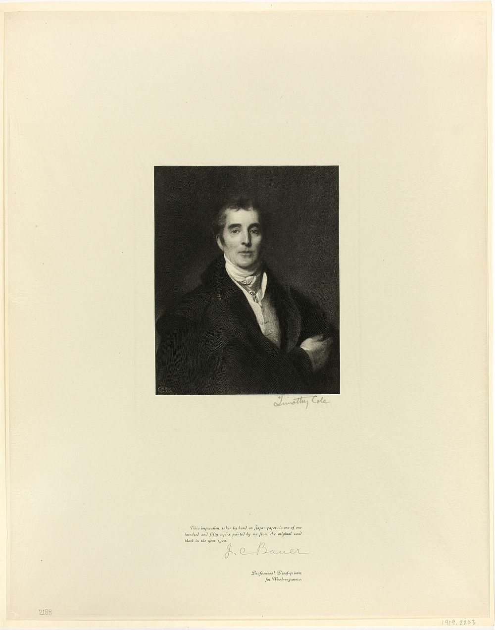 The Duke of Wellington, from Old English Masters by Timothy Cole