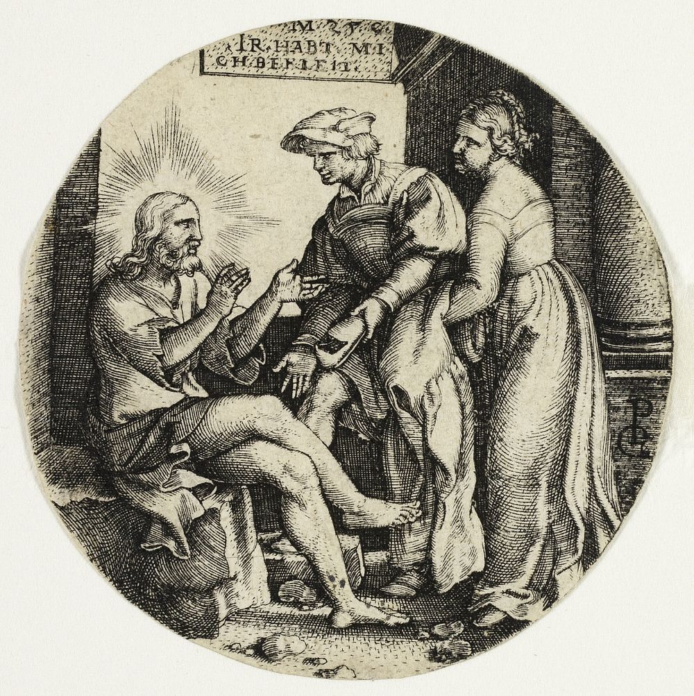 Clothing the Naked, from The Seven Acts of Mercy by Georg Pencz