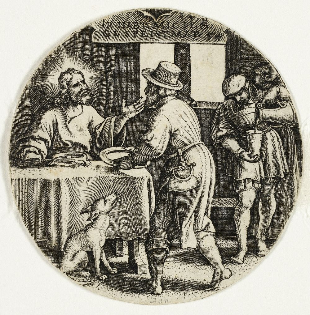 Feeding the Hungry, from The Seven Acts of Mercy by Georg Pencz