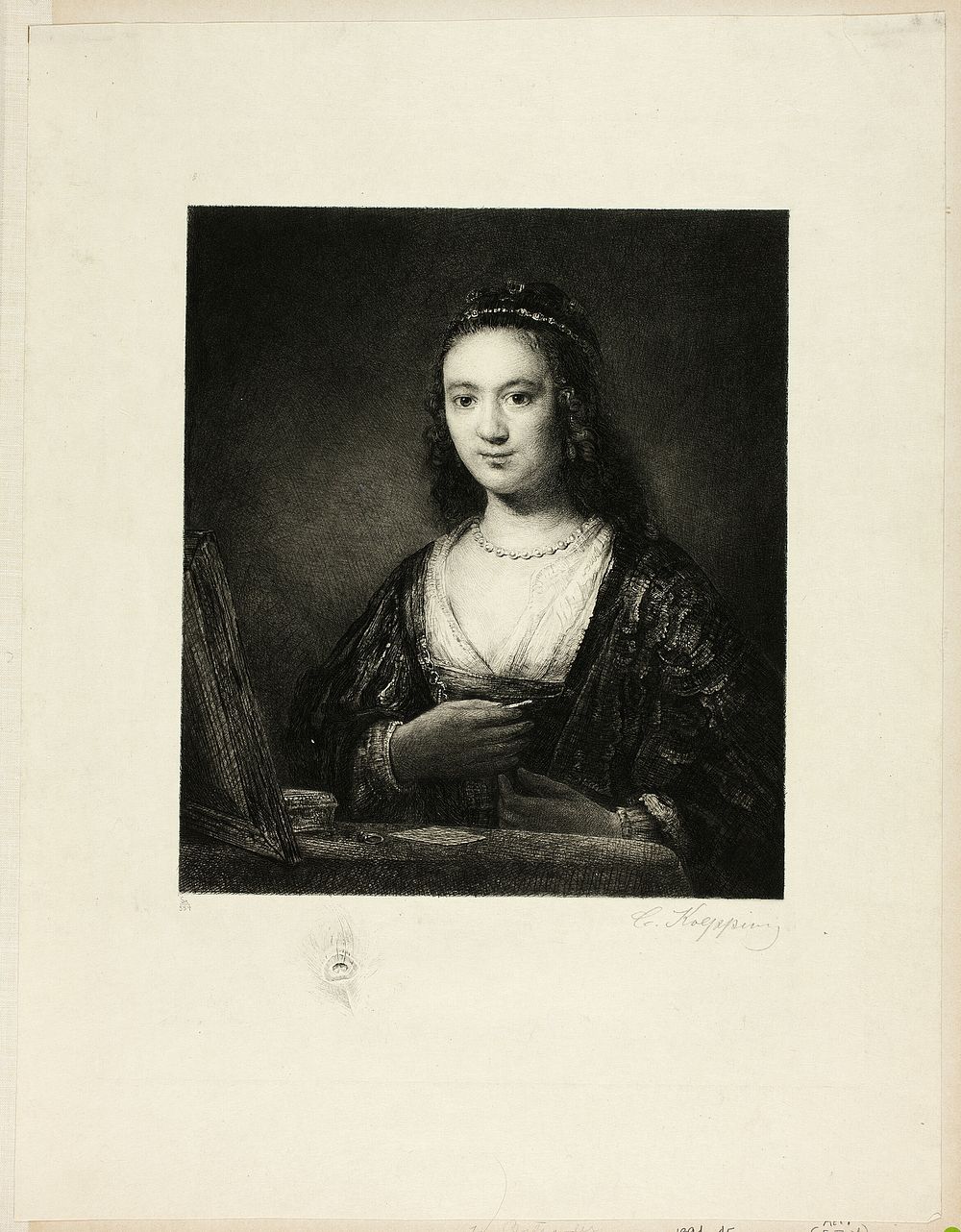 Portrait of a Woman by Karl Koepping (Engraver)