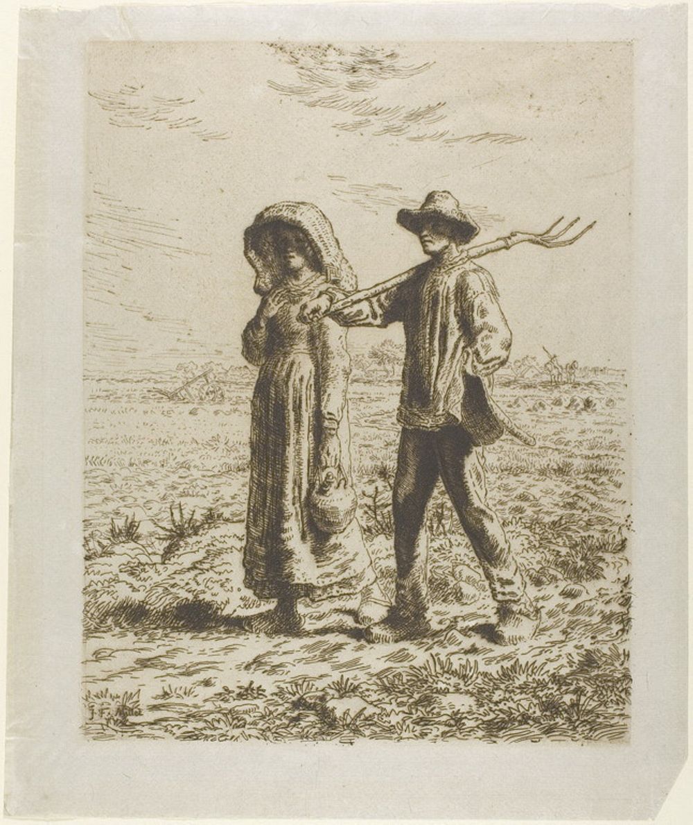 Peasants Going to Work by Jean François Millet