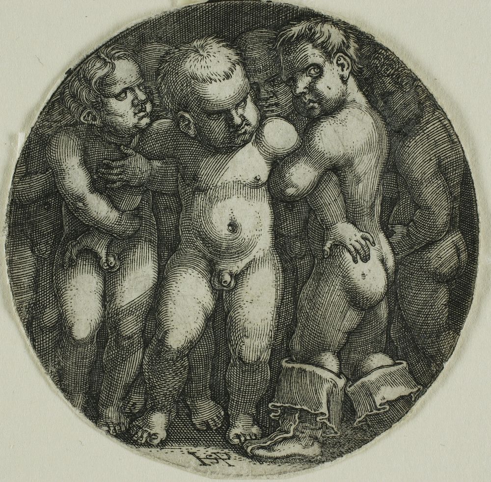 Eight Boys by Hans Sebald Beham