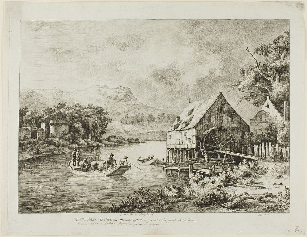 Crossing near the Watermill by Jean Jacques de Boissieu