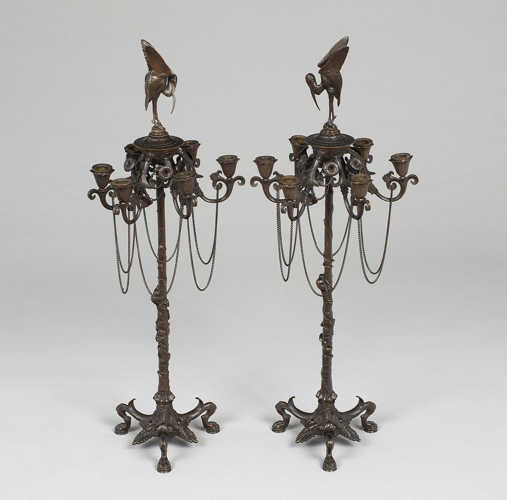 Pair of Candelabra by Auguste Cain