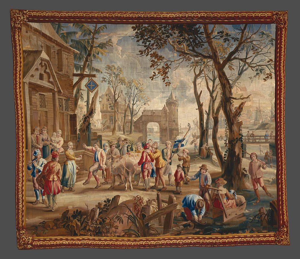 Procession of the Fat Ox from a Teniers Series by Workshop of Daniel IV Leyniers (Producer)