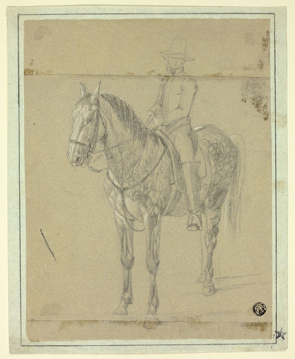 Man on a Horse by Wilhelm Alexander Wolfgang von Kobell