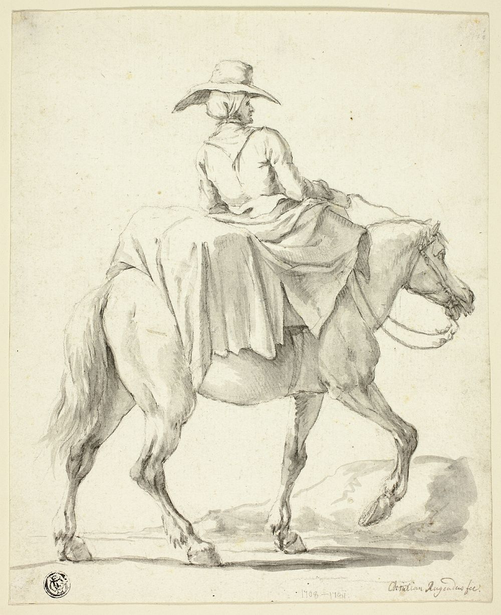 Market Woman on Horseback by Christian Rugendas