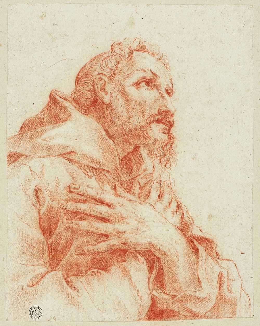 Bust of Male Saint Praying by Joachim von Sandrart, I