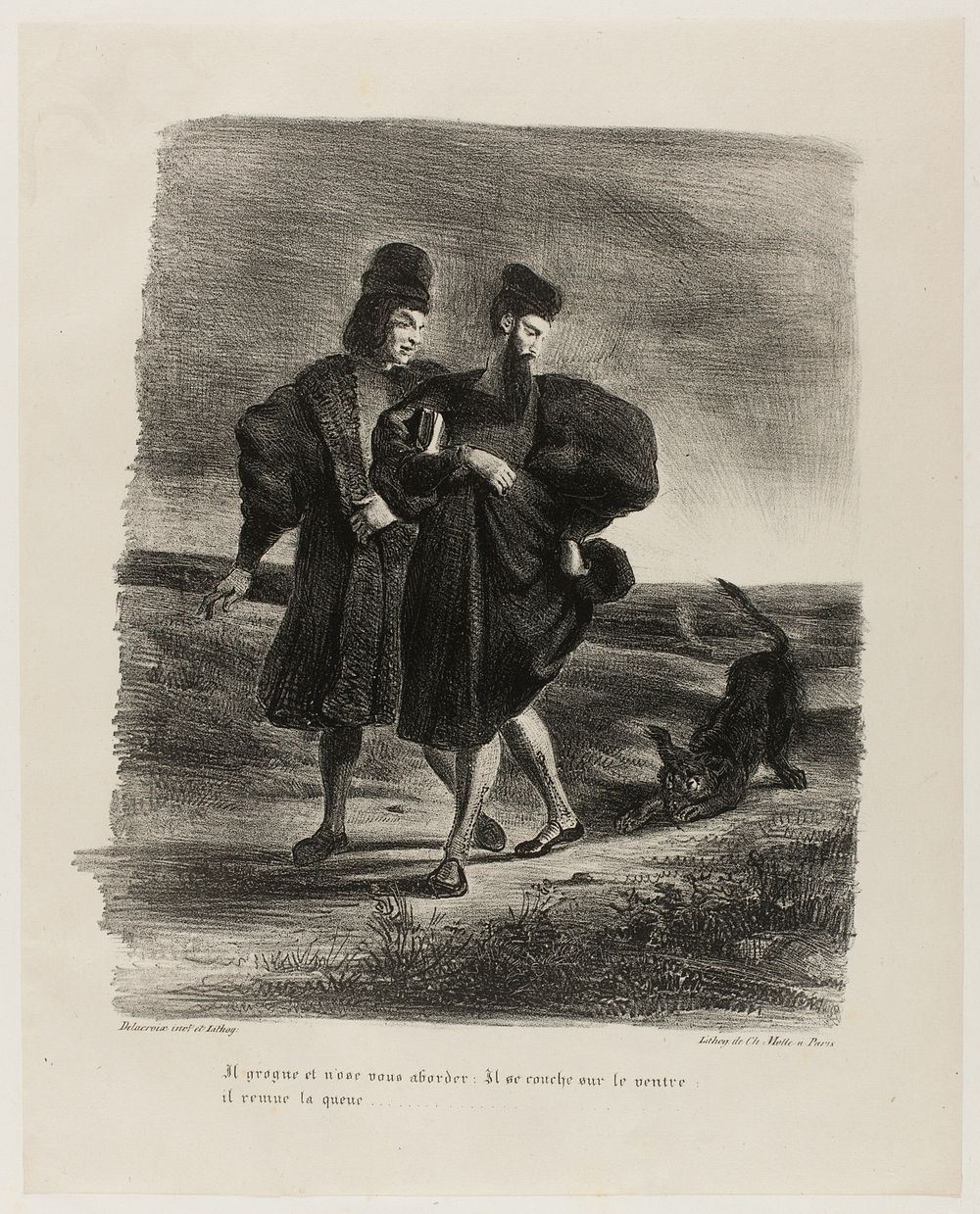 Faust, Mephistopheles and the Poodle, from Faust by Eugène Delacroix