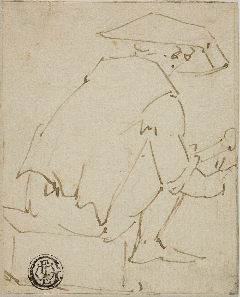 Seated Man Seen from the Back by Unknown artist