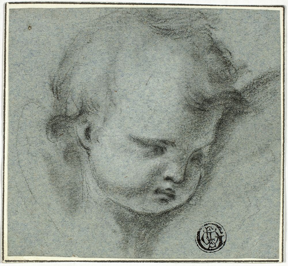 Head of Putto by Unknown Venetian