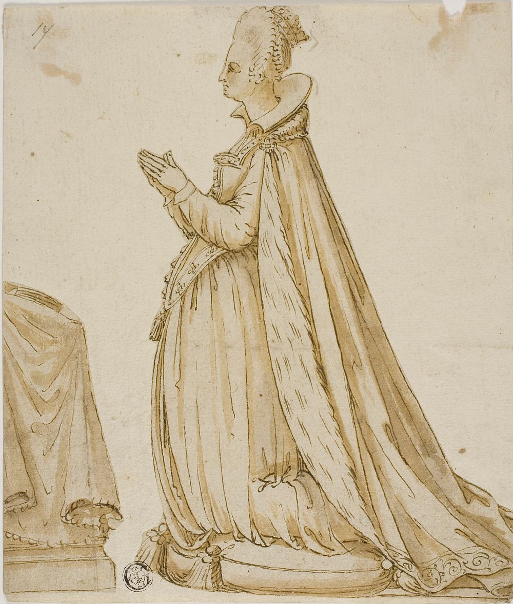 Lady Before a Prie-Dieu by Leone Leoni