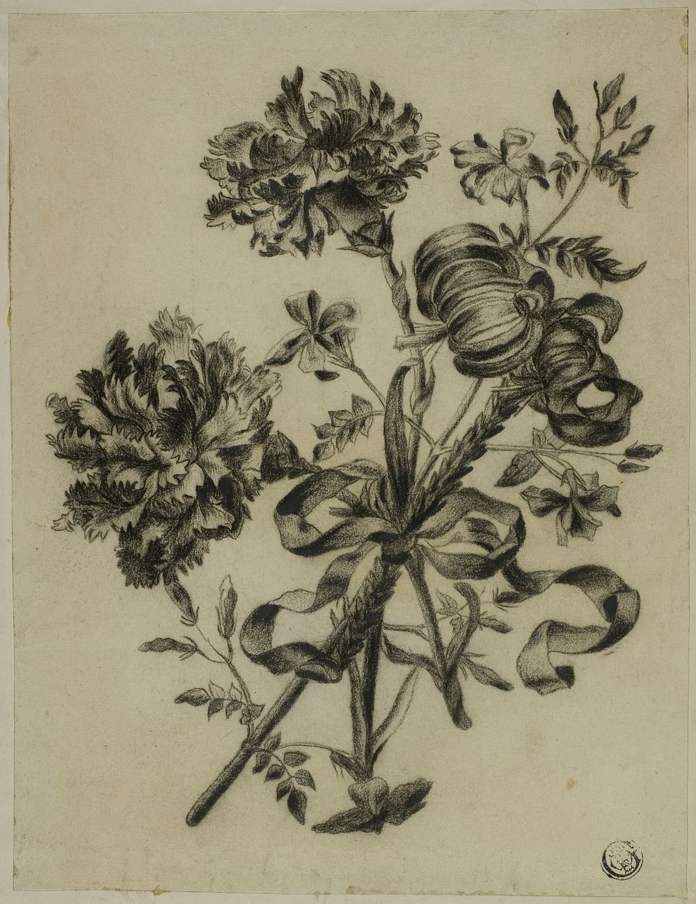 Bouquet of Carnations and Lilies by Unknown artist