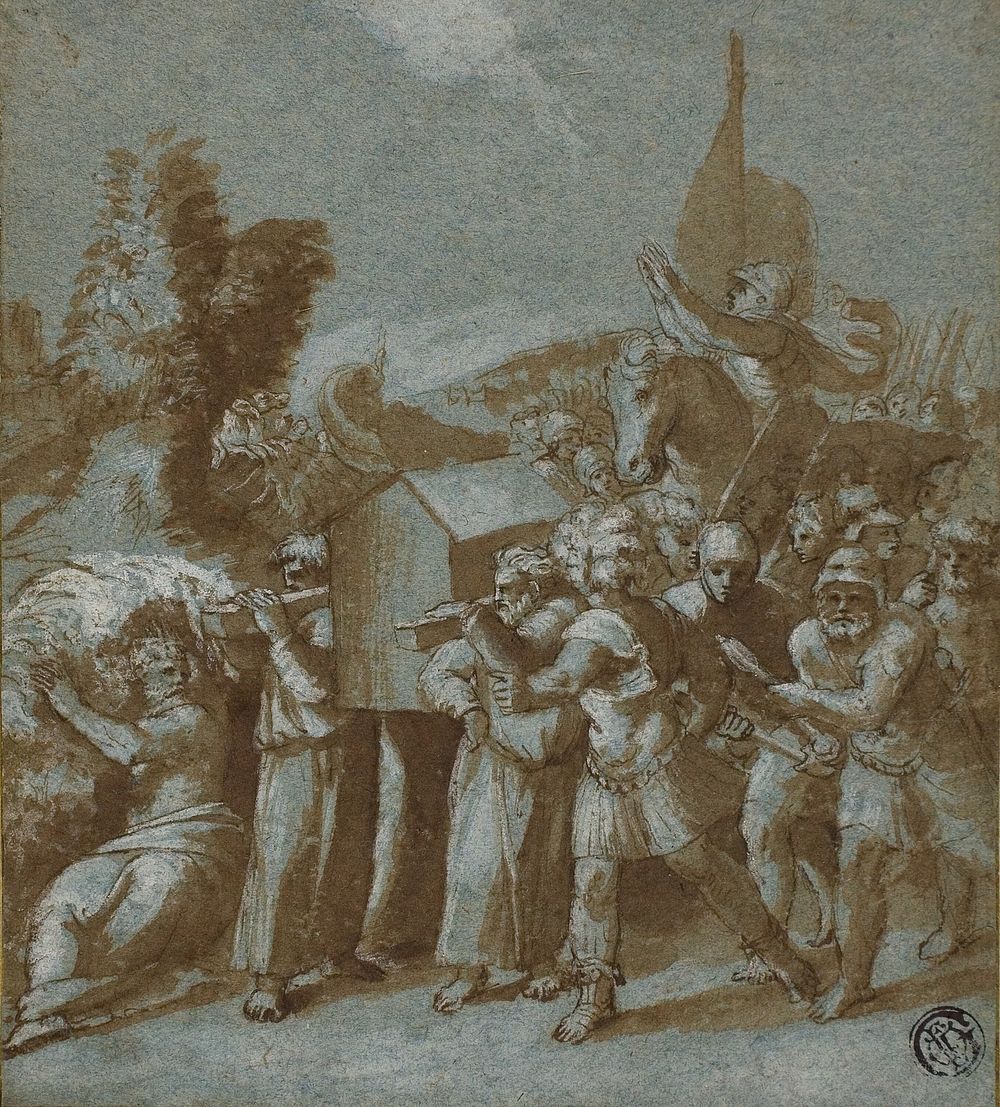 Joshua and the Israelites Crossing the Jordan by Workshop of Raphael