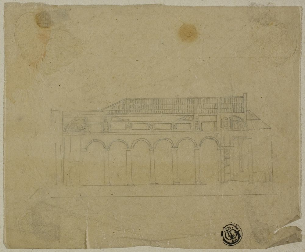 Cross-Section of Basilica by Unknown artist