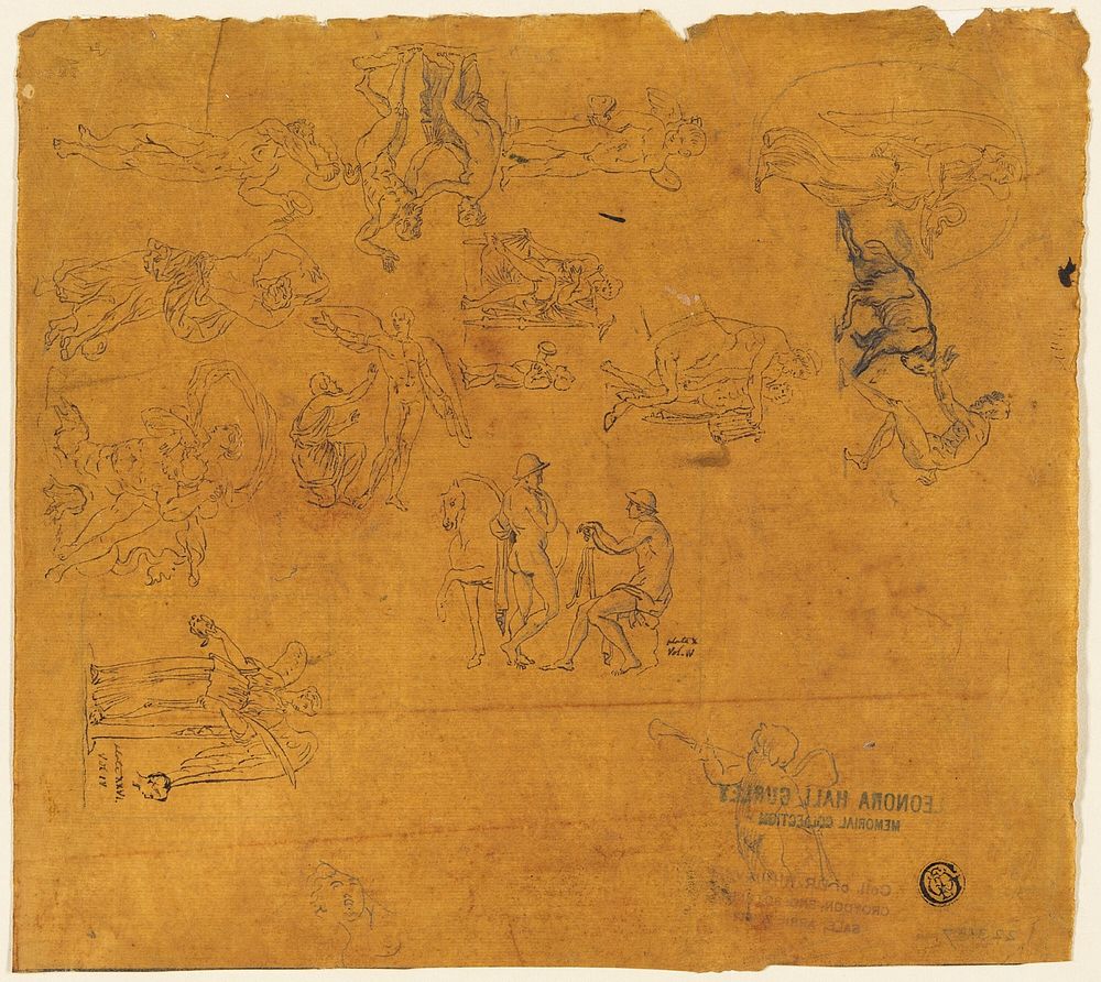 Sheet of Sketches of Mythological Subjects by Thomas Stothard